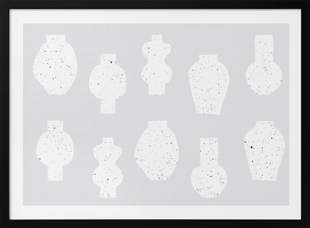 Abstracte Vazen Wit | Poster