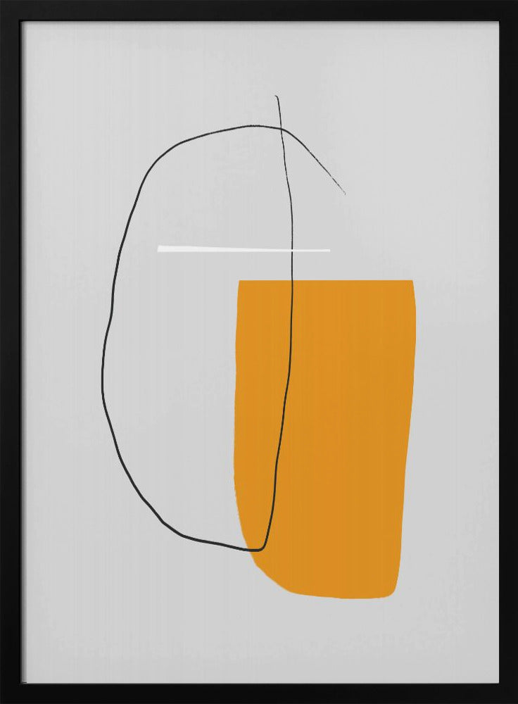 Overlappende lijnen op een grijze achtergrond | Poster