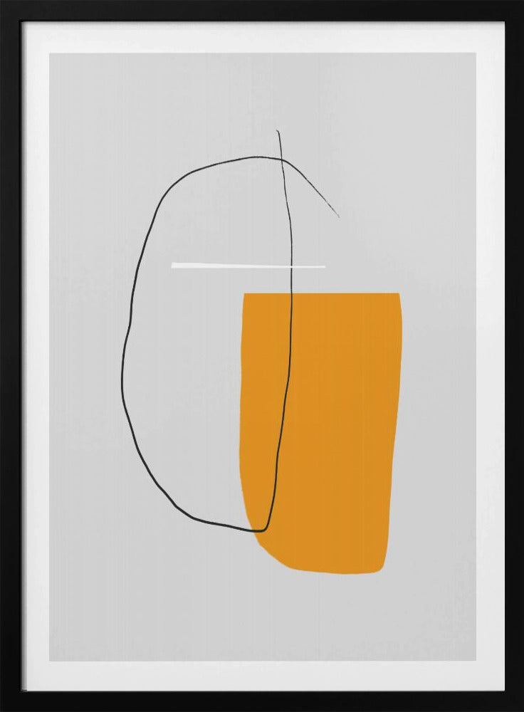 Overlappende lijnen op een grijze achtergrond | Poster