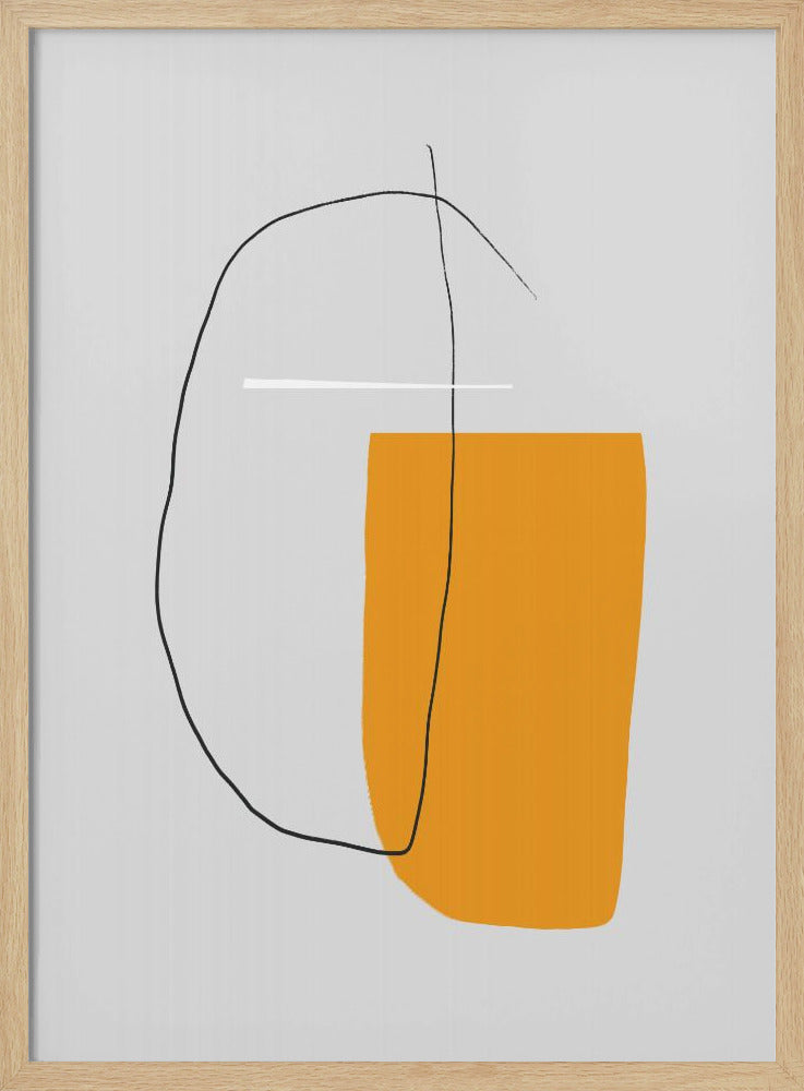 Overlappende lijnen op een grijze achtergrond | Poster