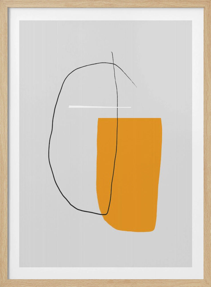 Overlappende lijnen op een grijze achtergrond | Poster