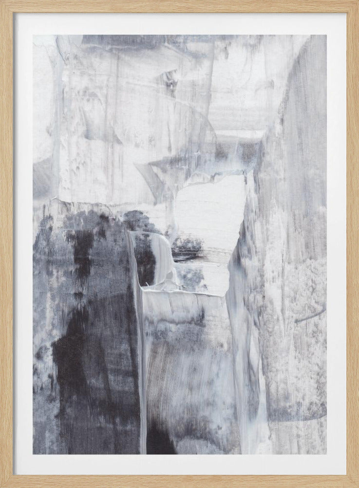 Monochrome penseelstreken | Poster