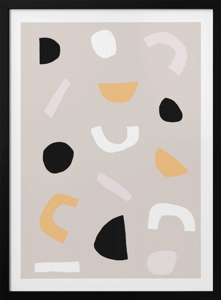 Geometrische vormen in neutrale tinten | Poster