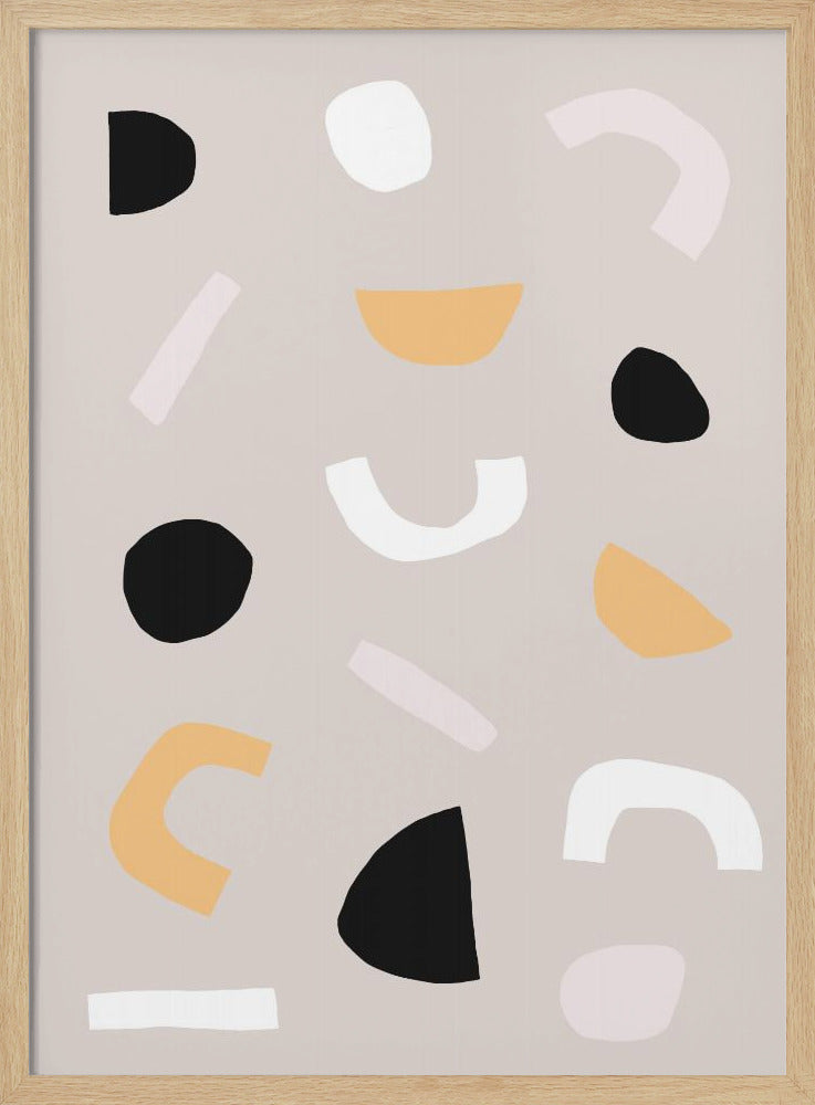 Geometrische vormen in neutrale tinten | Poster