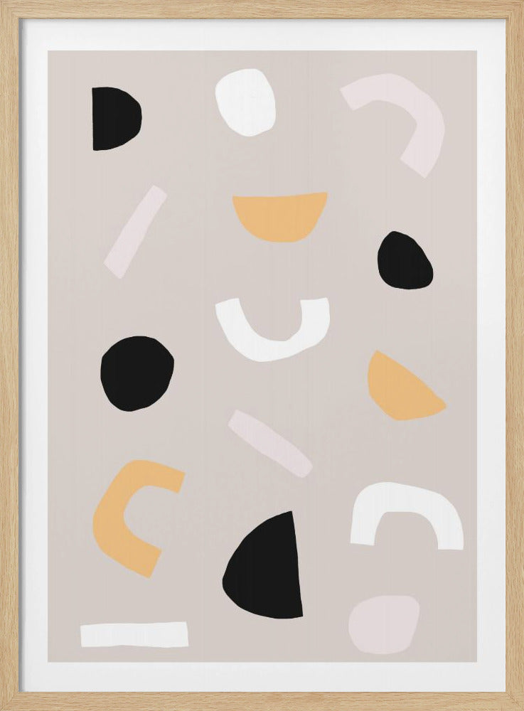 Geometrische vormen in neutrale tinten | Poster