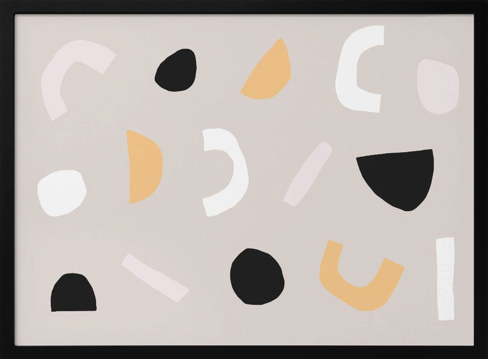 Geometrische vormen in neutrale tinten | Poster