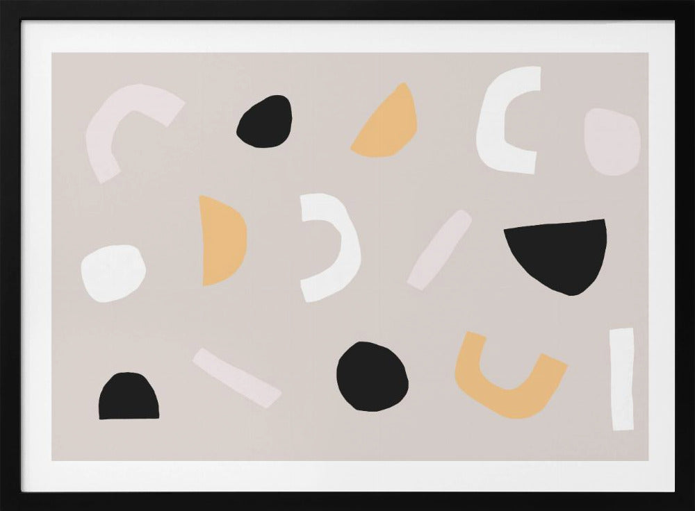 Geometrische vormen in neutrale tinten | Poster