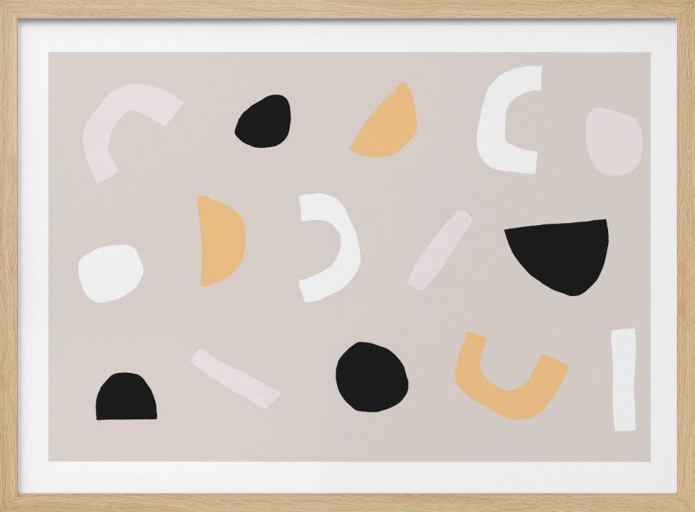 Geometrische vormen in neutrale tinten | Poster