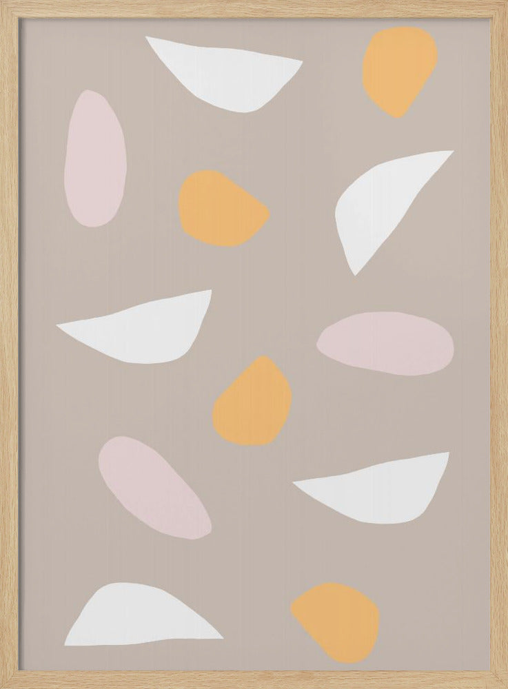 Minimalistische pastelvormen | Poster