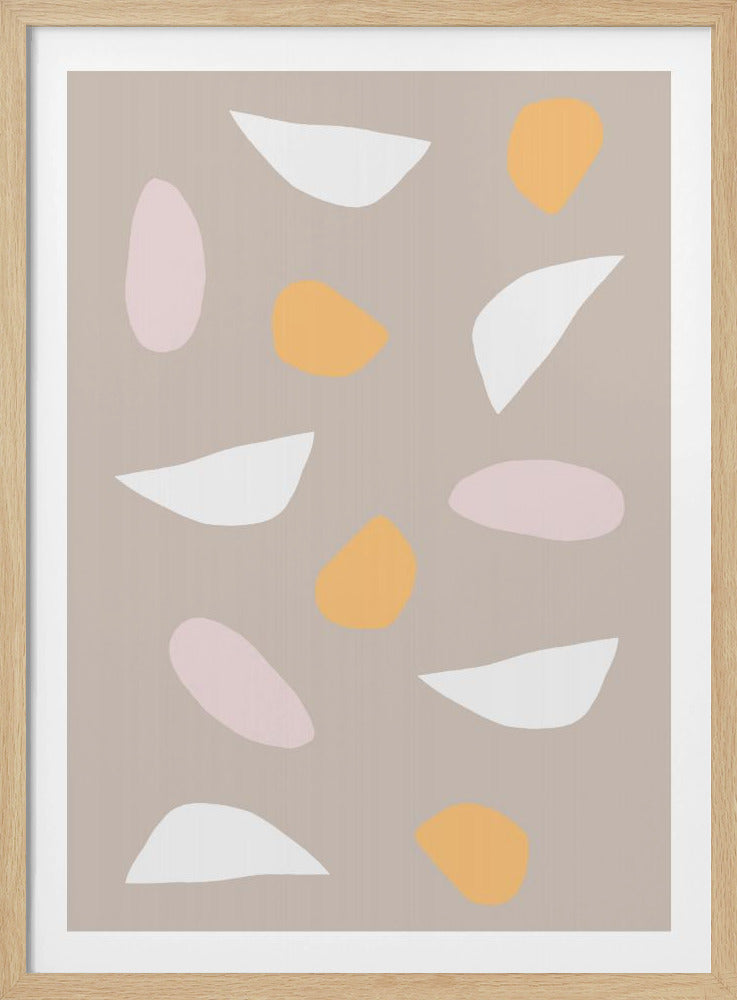 Minimalistische pastelvormen | Poster