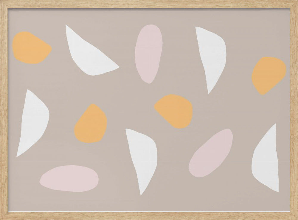 Minimalistische pastelvormen | Poster