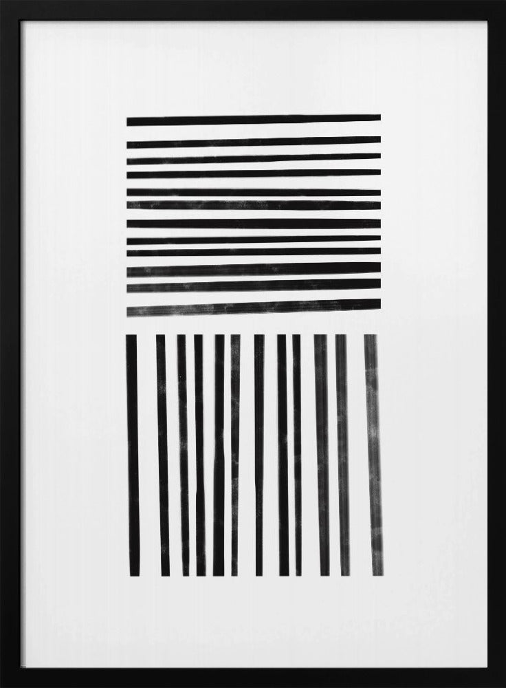 Parallelle zwarte lijnen | Poster