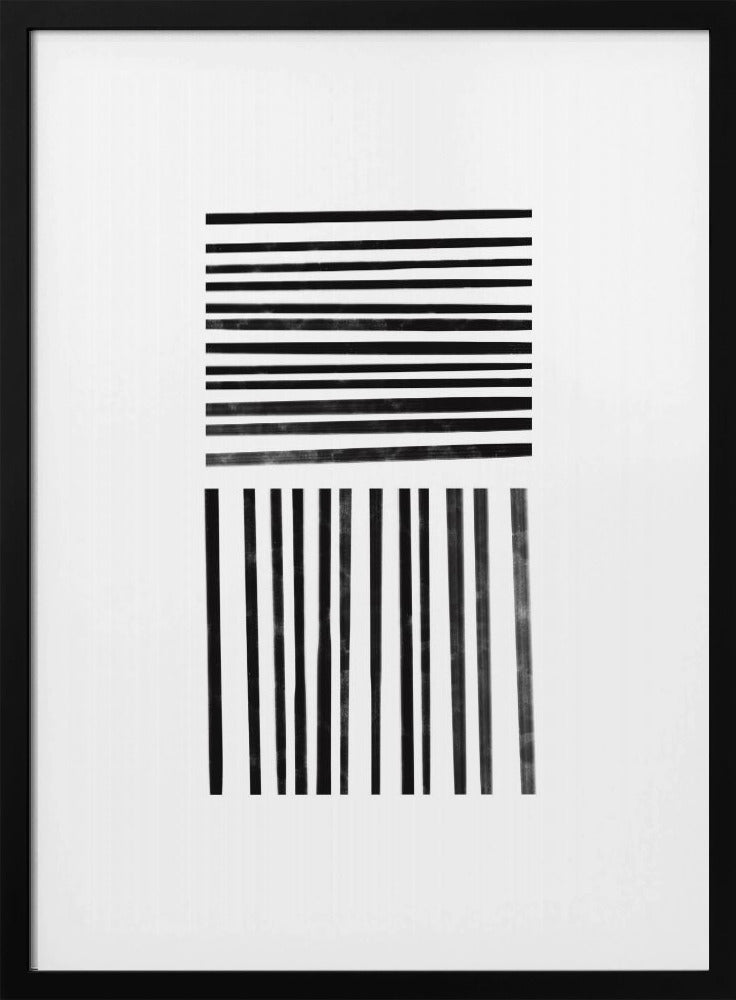 Parallelle zwarte lijnen | Poster