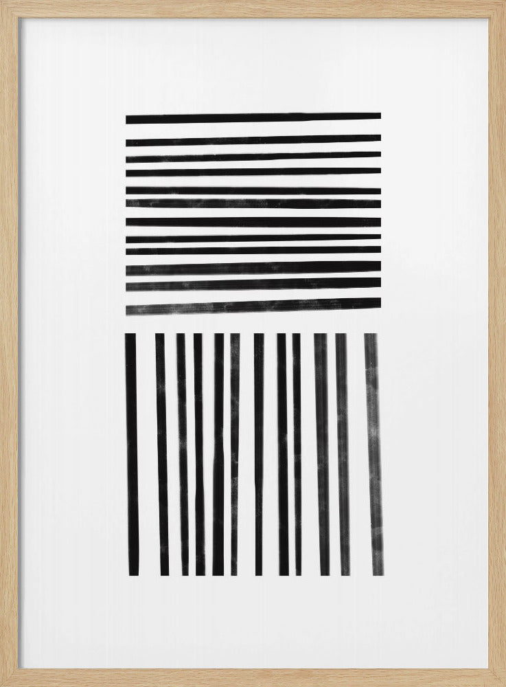 Parallelle zwarte lijnen | Poster