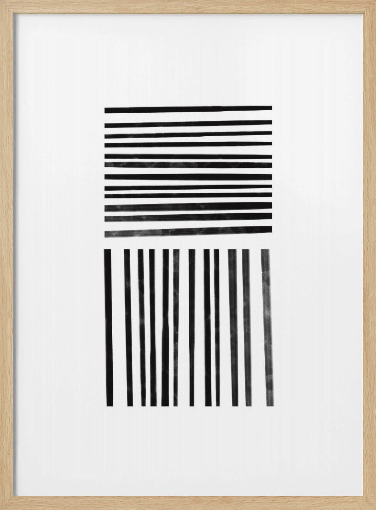 Parallelle zwarte lijnen | Poster