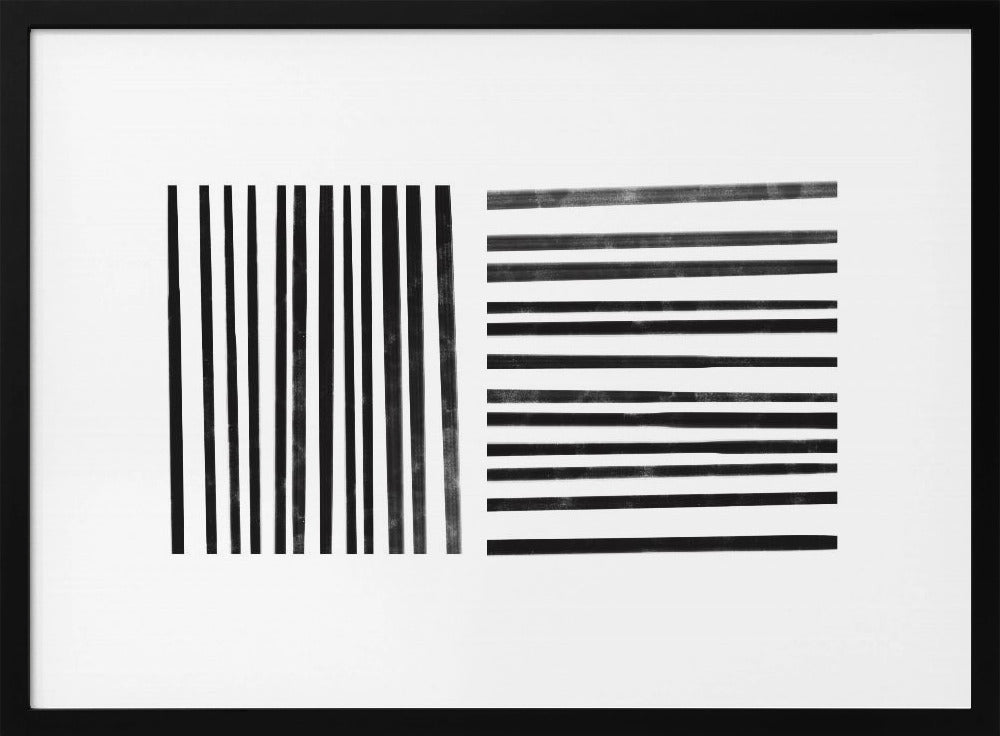 Parallelle zwarte lijnen | Poster