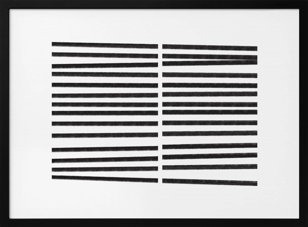 Parallelle zwarte lijnen | Poster