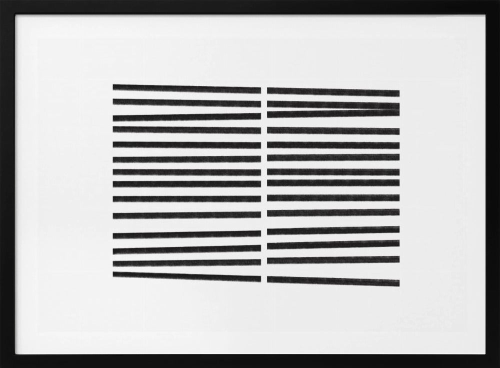 Parallelle zwarte lijnen | Poster