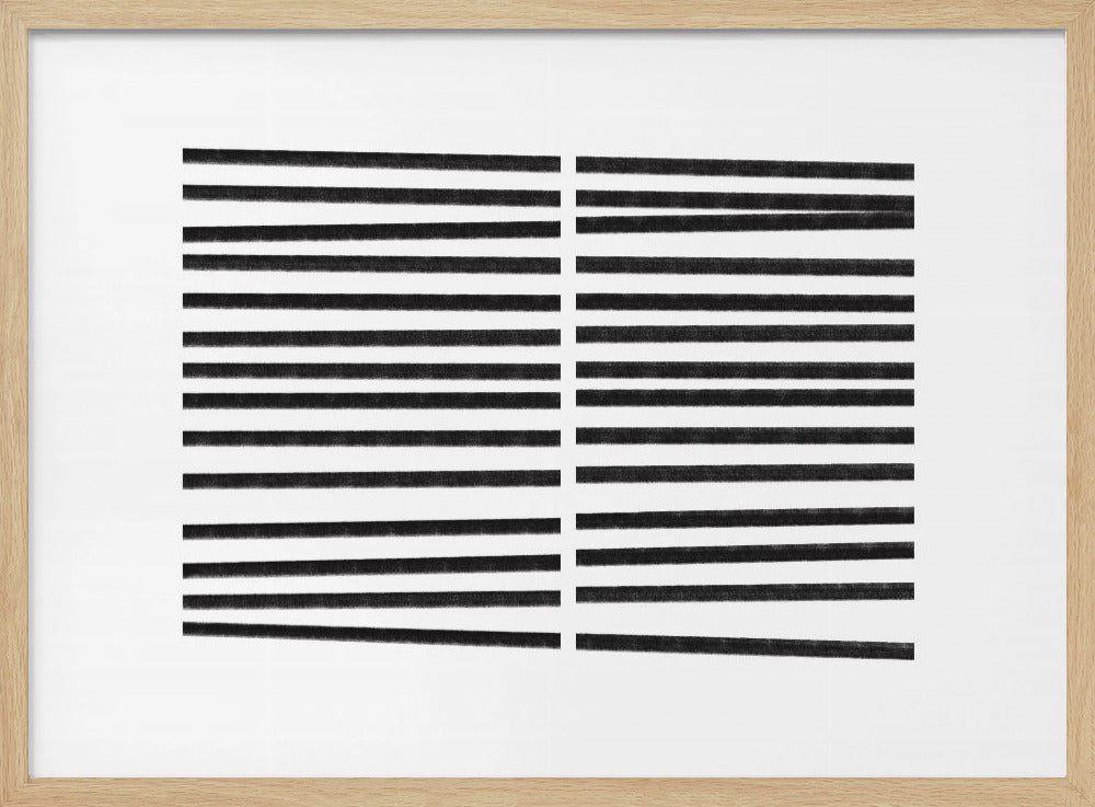 Parallelle zwarte lijnen | Poster