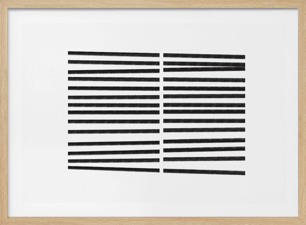 Parallelle zwarte lijnen | Poster