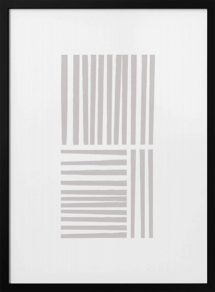 Geometrische grijze lijnen | Poster