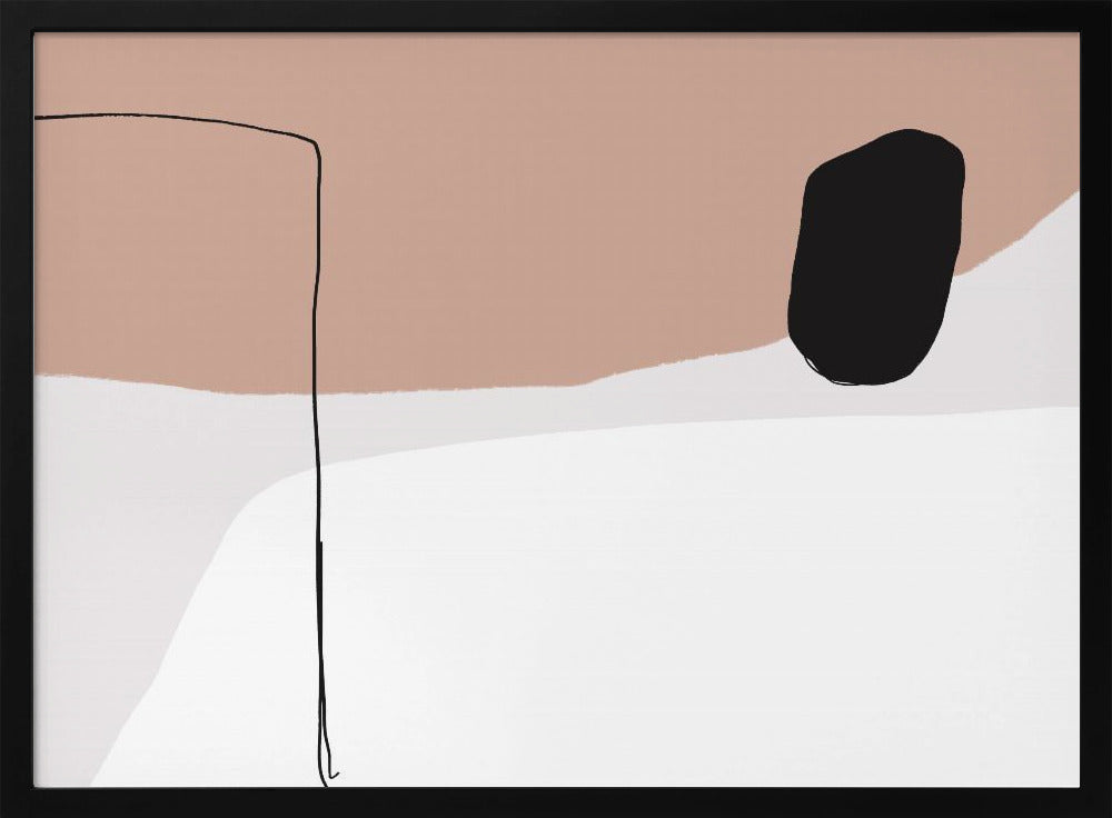 Minimalistische, gedurfde zwarte vormen | Poster