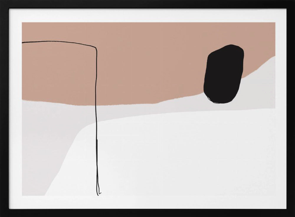 Minimalistische, gedurfde zwarte vormen | Poster