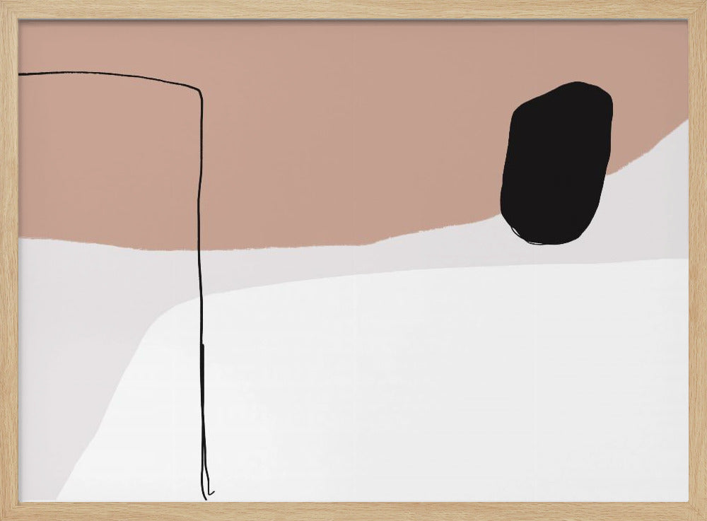 Minimalistische, gedurfde zwarte vormen | Poster