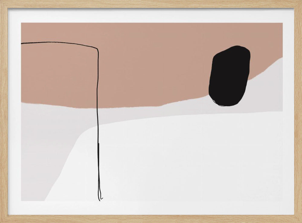 Minimalistische, gedurfde zwarte vormen | Poster