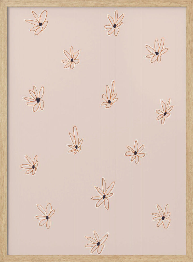 Bloemblaadjes in elegantie | Poster
