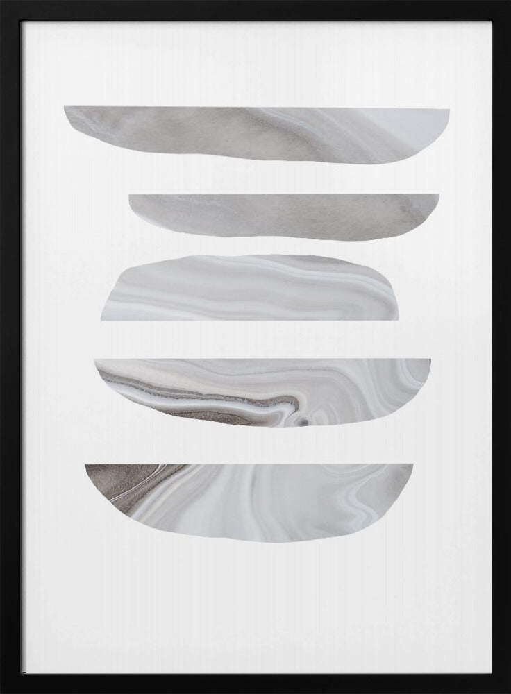 Minimalistische marmerpatronen in neutrale kleuren | Poster