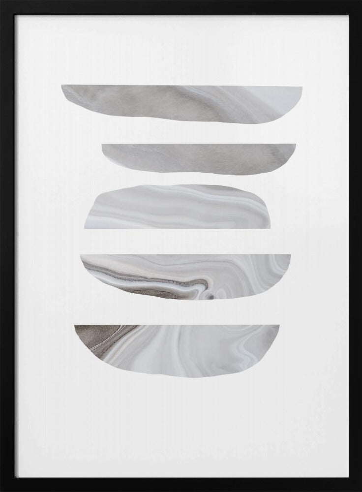Minimalistische marmerpatronen in neutrale kleuren | Poster