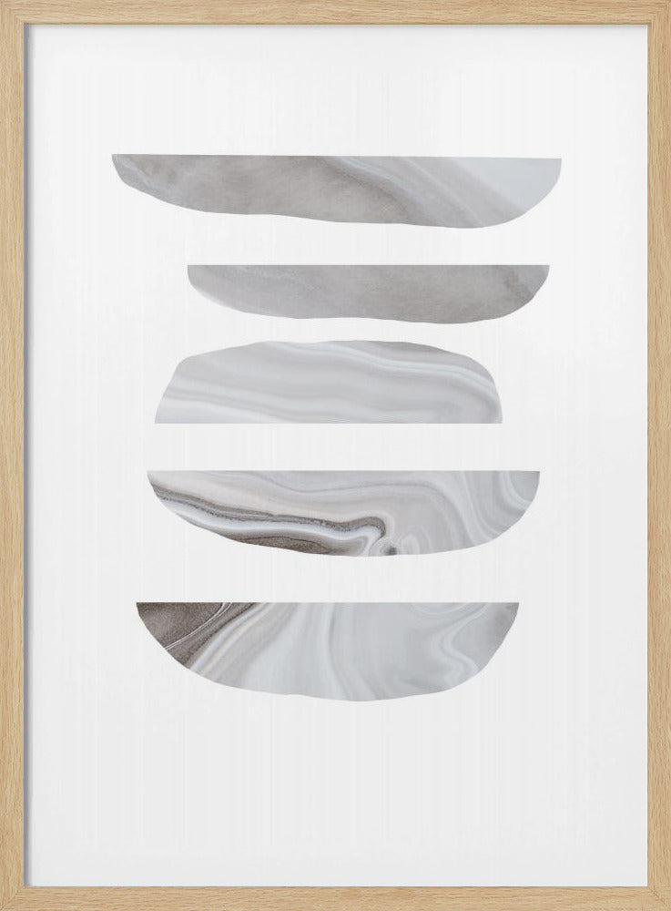 Minimalistische marmerpatronen in neutrale kleuren | Poster