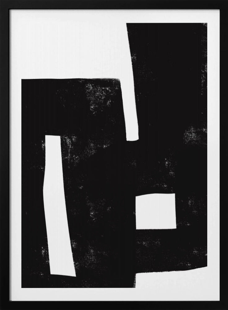 Zwart-wit doolhof | Poster