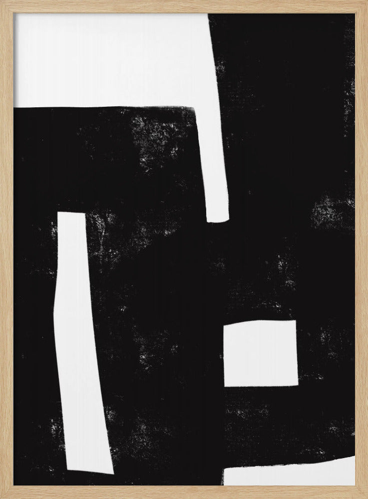 Zwart-wit doolhof | Poster