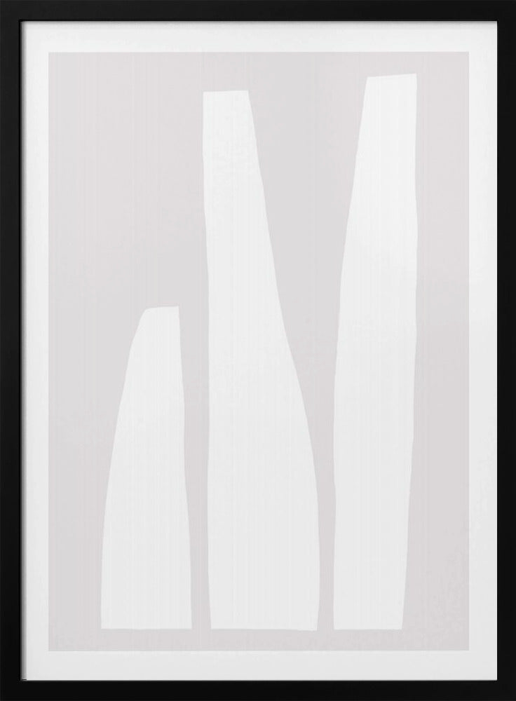 Minimalistische witte vormen | Poster