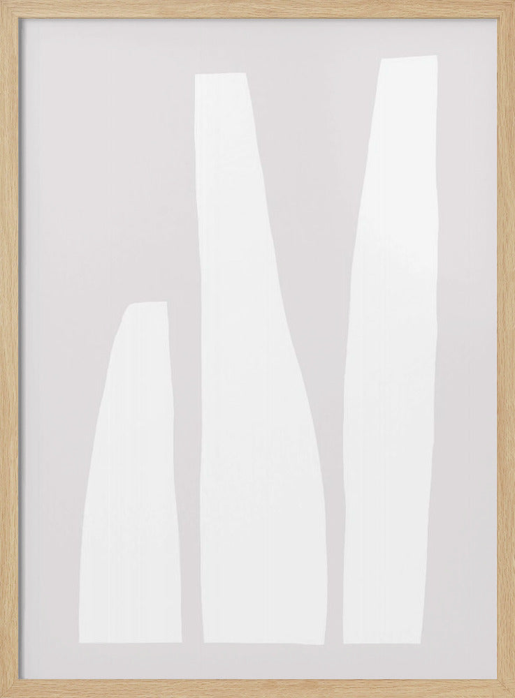 Minimalistische witte vormen | Poster