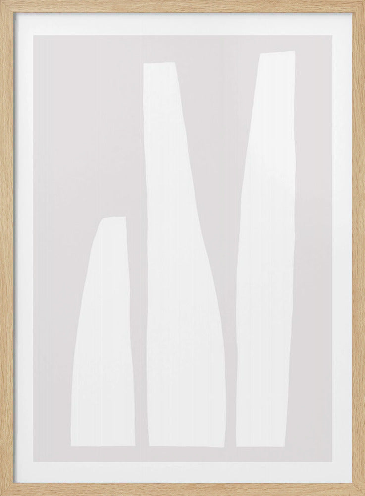 Minimalistische witte vormen | Poster