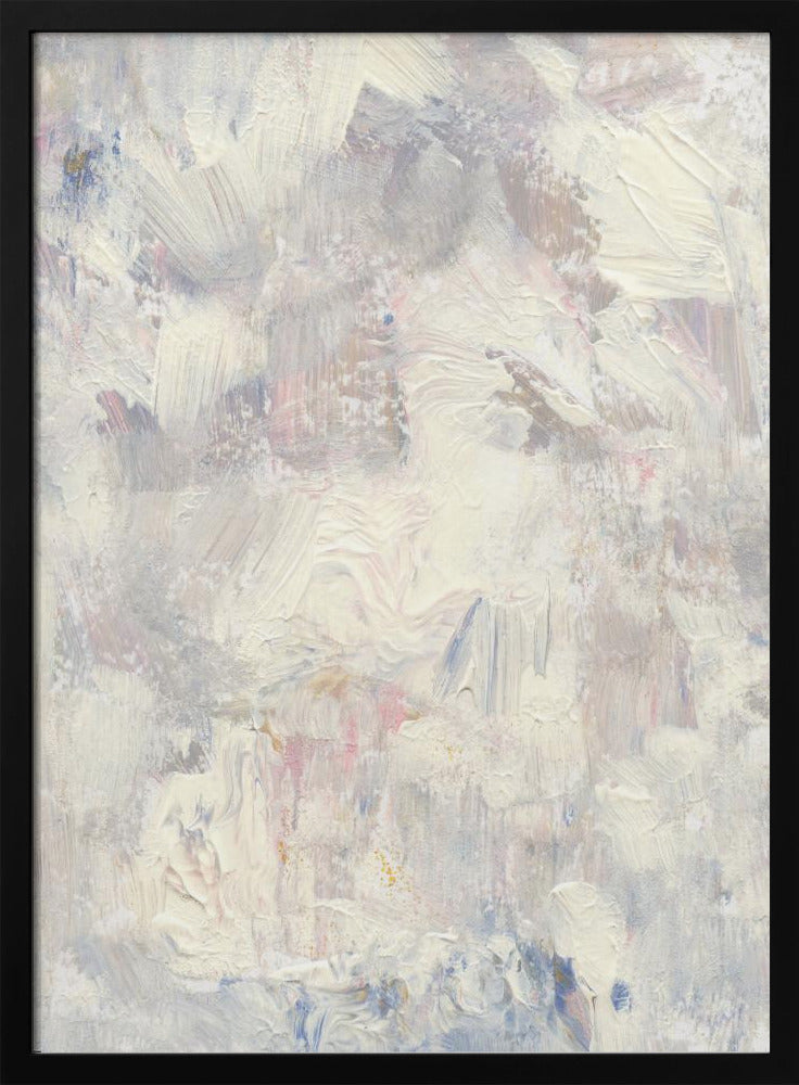 witte penseelstreken en zachte pasteltinten | Poster
