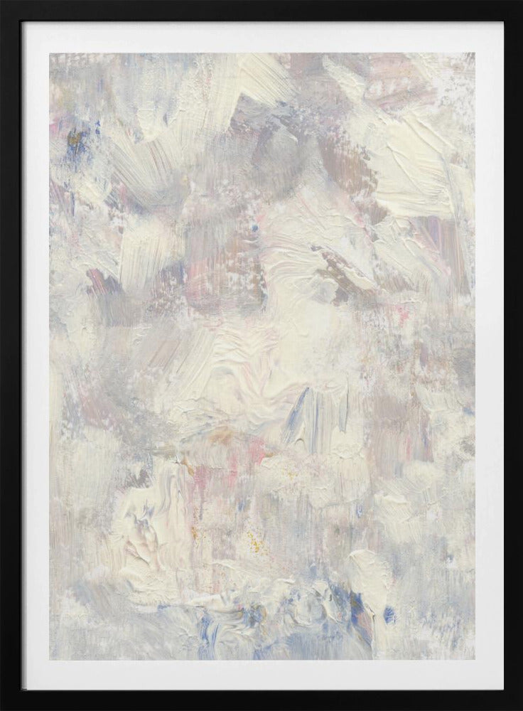 witte penseelstreken en zachte pasteltinten | Poster