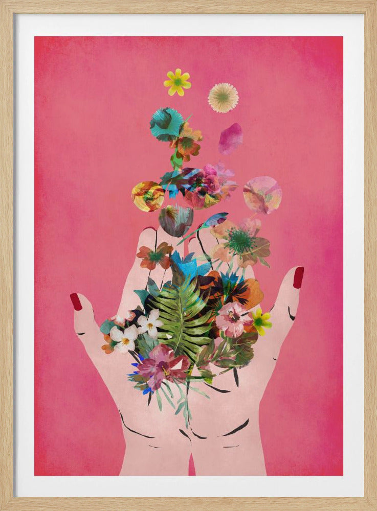 Bloeiend in handen | Poster