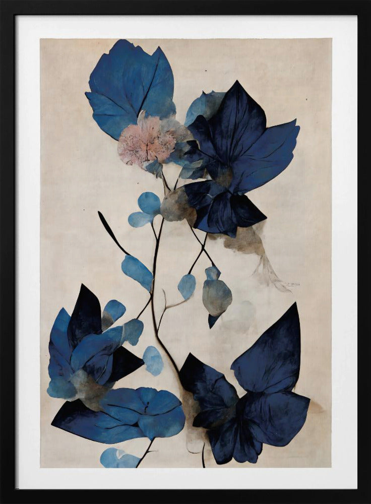 Blauwe droge bloemen | Poster
