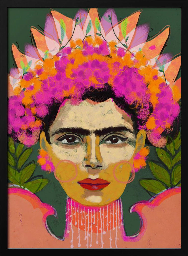 Levendige bloemenkroon | Poster