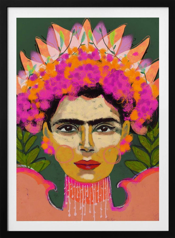 Levendige bloemenkroon | Poster