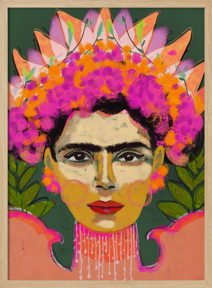 Levendige bloemenkroon | Poster