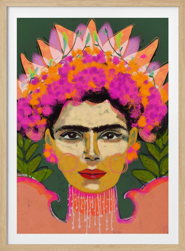 Levendige bloemenkroon | Poster
