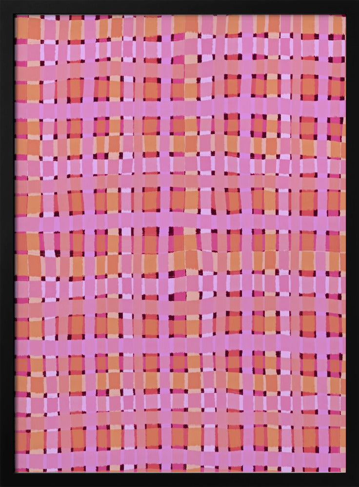 Vervormde roze lijnen | Poster