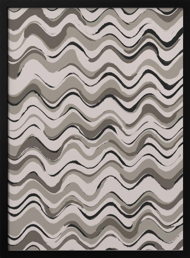 Monochrome golven | Poster