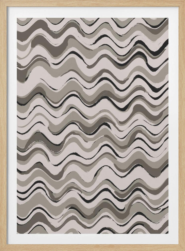 Monochrome golven | Poster