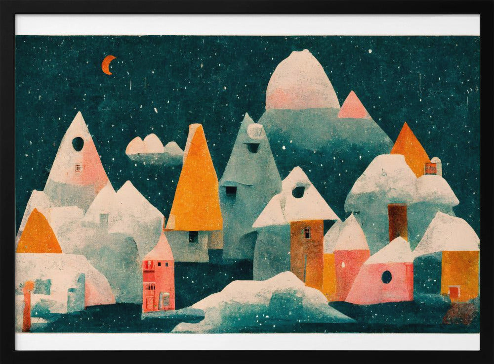 Winternachtdorp | Poster